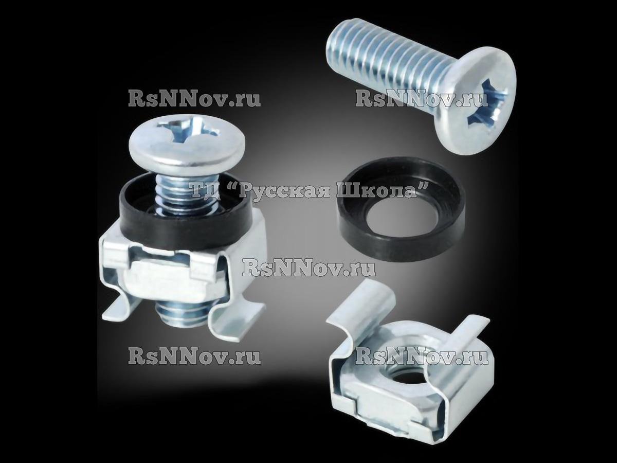 Комплект крепежа CNC-M6-12, винты M6 для крепления аксессуаров в 19 дюймовые шкафы и стойки GYDERS