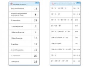 Комплект карточек (10) "Обучающий калейдоскоп. Умножение на 2, 5 и 10"