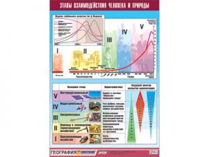 Таблица демонстрационная "Этапы взаимодействия человека и природы" (винил 100x140)